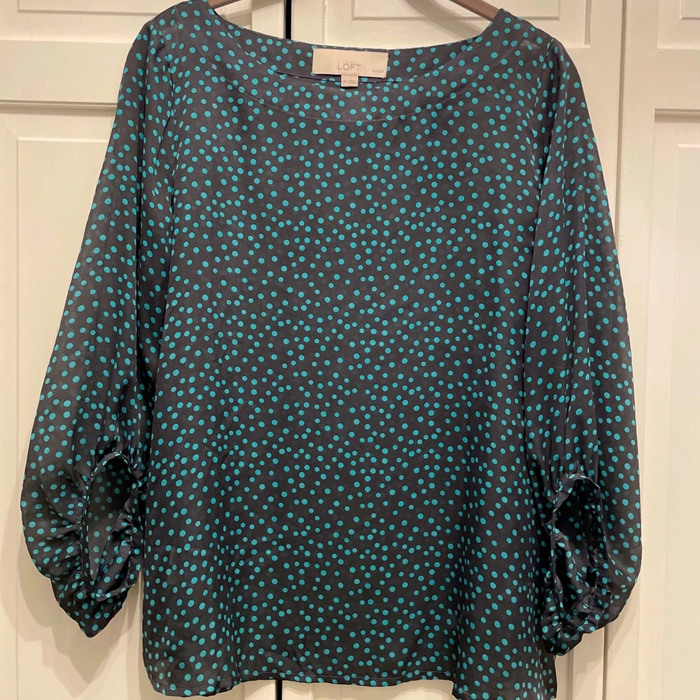 Loft Petite Medium 3/4 Sleeve Top Shirt Blouse